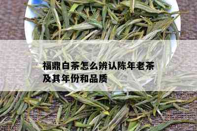 福鼎白茶怎么辨认陈年老茶及其年份和品质