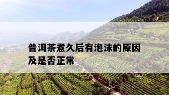 普洱茶煮久后有泡沫的原因及是否正常