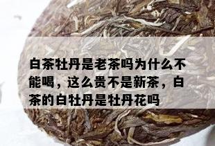 白茶牡丹是老茶吗为什么不能喝，这么贵不是新茶，白茶的白牡丹是牡丹花吗