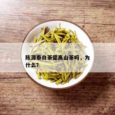 陈源泰白茶是高山茶吗，为什么？