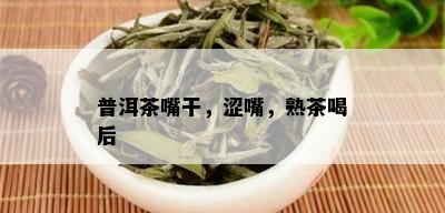 普洱茶嘴干，涩嘴，熟茶喝后