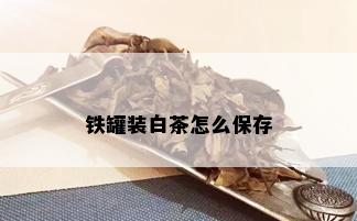 铁罐装白茶怎么保存