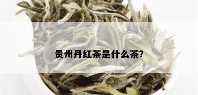 贵州丹红茶是什么茶？