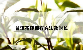 普洱茶砖保存方法及时长