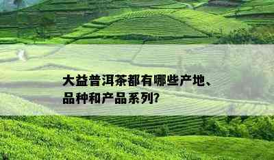 大益普洱茶都有哪些产地、品种和产品系列？