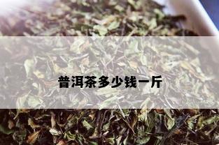 普洱茶多少钱一斤