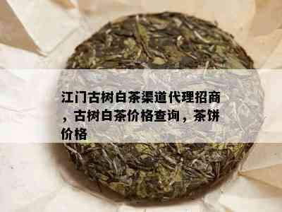 江门古树白茶渠道代理招商，古树白茶价格查询，茶饼价格