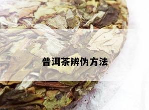 普洱茶辨伪方法