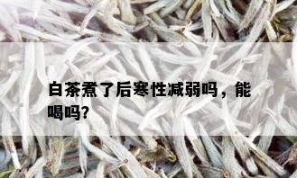 白茶煮了后寒性减弱吗，能喝吗？