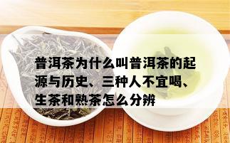 普洱茶为什么叫普洱茶的起源与历史、三种人不宜喝、生茶和熟茶怎么分辨