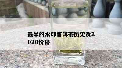 最早的水印普洱茶历史及2020价格