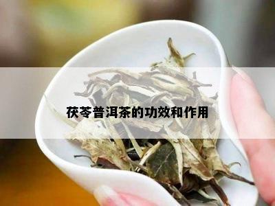 茯苓普洱茶的功效和作用