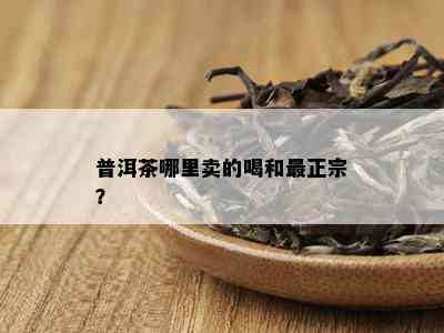 普洱茶哪里卖的喝和最正宗？