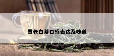 煮老白茶口感表达及味道