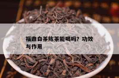 福鼎白茶陈茶能喝吗？功效与作用