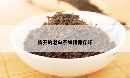 撬开的老白茶如何保存好