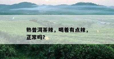 熟普洱茶辣，喝着有点辣，正常吗？