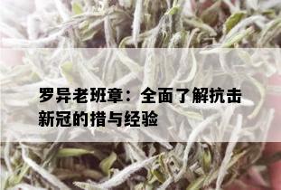 罗异老班章：全面了解抗击新冠的措与经验