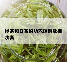 绿茶和白茶的功效区别及档次高