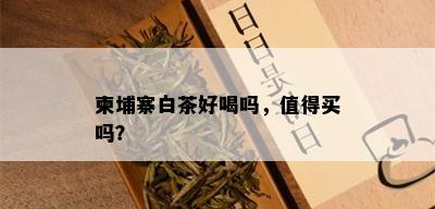 柬埔寨白茶好喝吗，值得买吗？