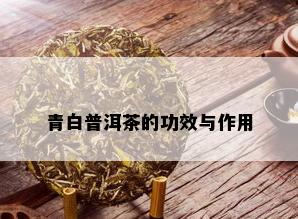 青白普洱茶的功效与作用