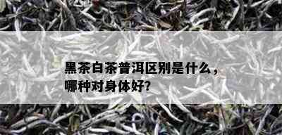 黑茶白茶普洱区别是什么，哪种对身体好？