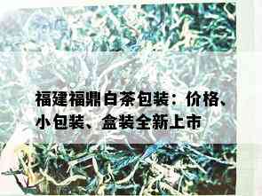 福建福鼎白茶包装：价格、小包装、盒装全新上市