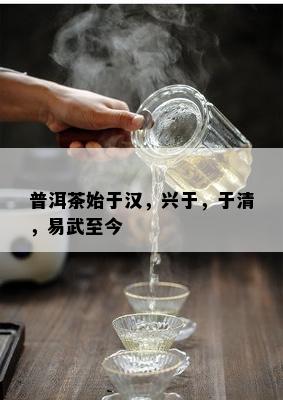 普洱茶始于汉，兴于，于清，易武至今