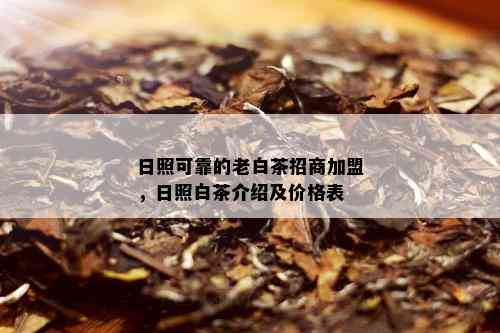 日照可靠的老白茶招商加盟，日照白茶介绍及价格表