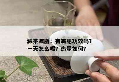 藏茶减脂：有减肥功效吗？一天怎么喝？热量如何？