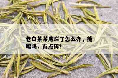 老白茶茶底烂了怎么办，能喝吗，有点碎？