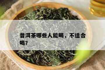 普洱茶哪些人能喝，不适合喝？