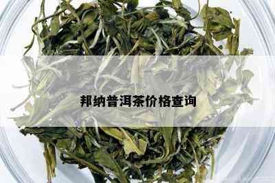 邦纳普洱茶价格查询