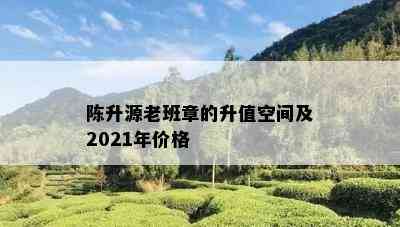 陈升源老班章的升值空间及2021年价格