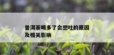 普洱茶喝多了会想吐的原因及相关影响