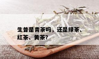 生普是青茶吗，还是绿茶、红茶、黄茶？