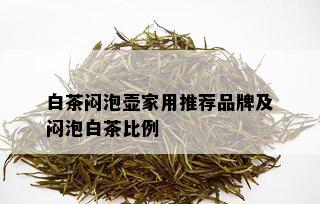 白茶闷泡壶家用推荐品牌及闷泡白茶比例