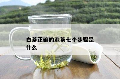 白茶正确的泡茶七个步骤是什么