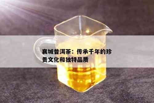 襄城普洱茶：传承千年的珍贵文化和独特品质