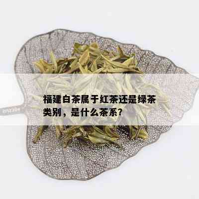 福建白茶属于红茶还是绿茶类别，是什么茶系？