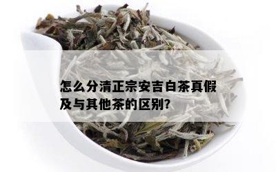 怎么分清正宗安吉白茶真假及与其他茶的区别？