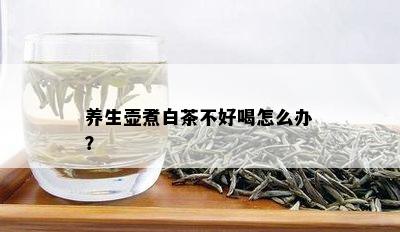 养生壶煮白茶不好喝怎么办？