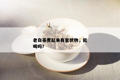 老白茶煮起来有絮状物，能喝吗？