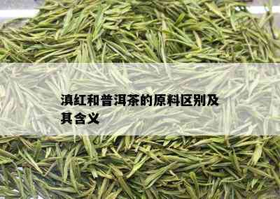 滇红和普洱茶的原料区别及其含义