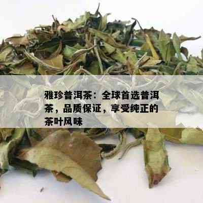 雅珍普洱茶：全球首选普洱茶，品质保证，享受纯正的茶叶风味