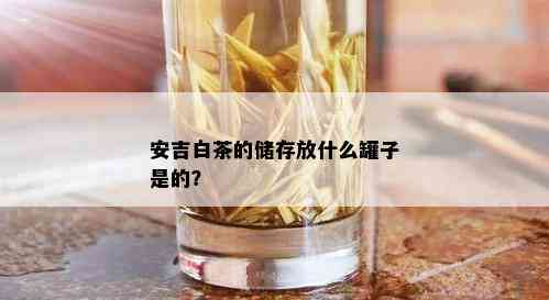 安吉白茶的储存放什么罐子是的？