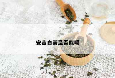 安吉白茶是否能喝