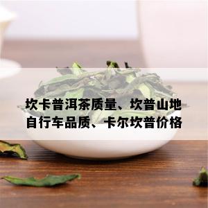 坎卡普洱茶质量、坎普山地自行车品质、卡尔坎普价格