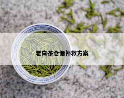 老白茶仓储补救方案