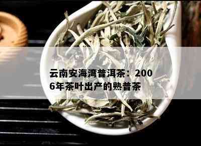 云南安海湾普洱茶：2006年茶叶出产的熟普茶